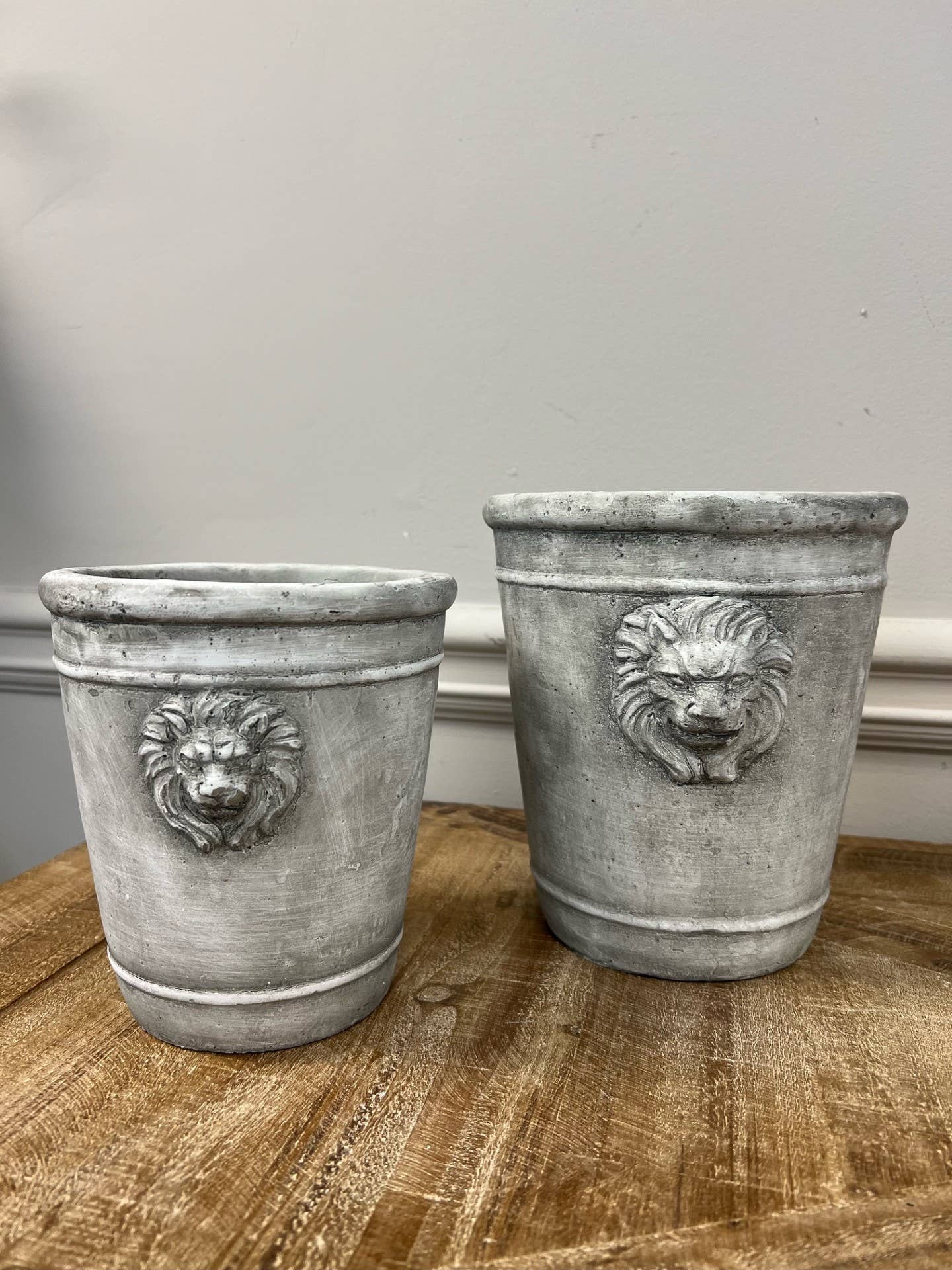 Lion Cement Planter