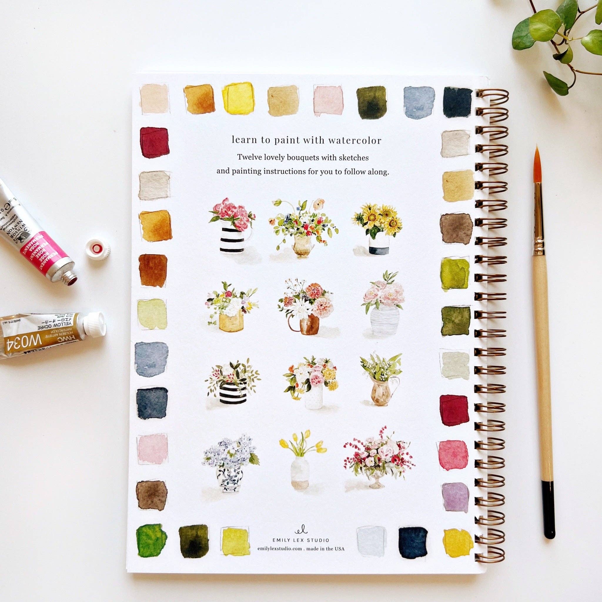 Bouquets Watercolor Book
