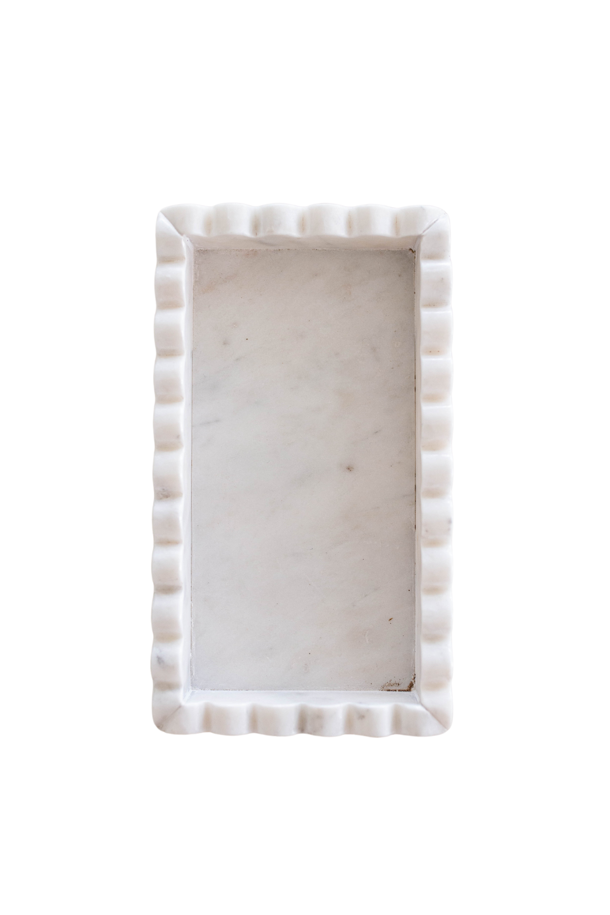 Marble Scalloped Bridge Tray