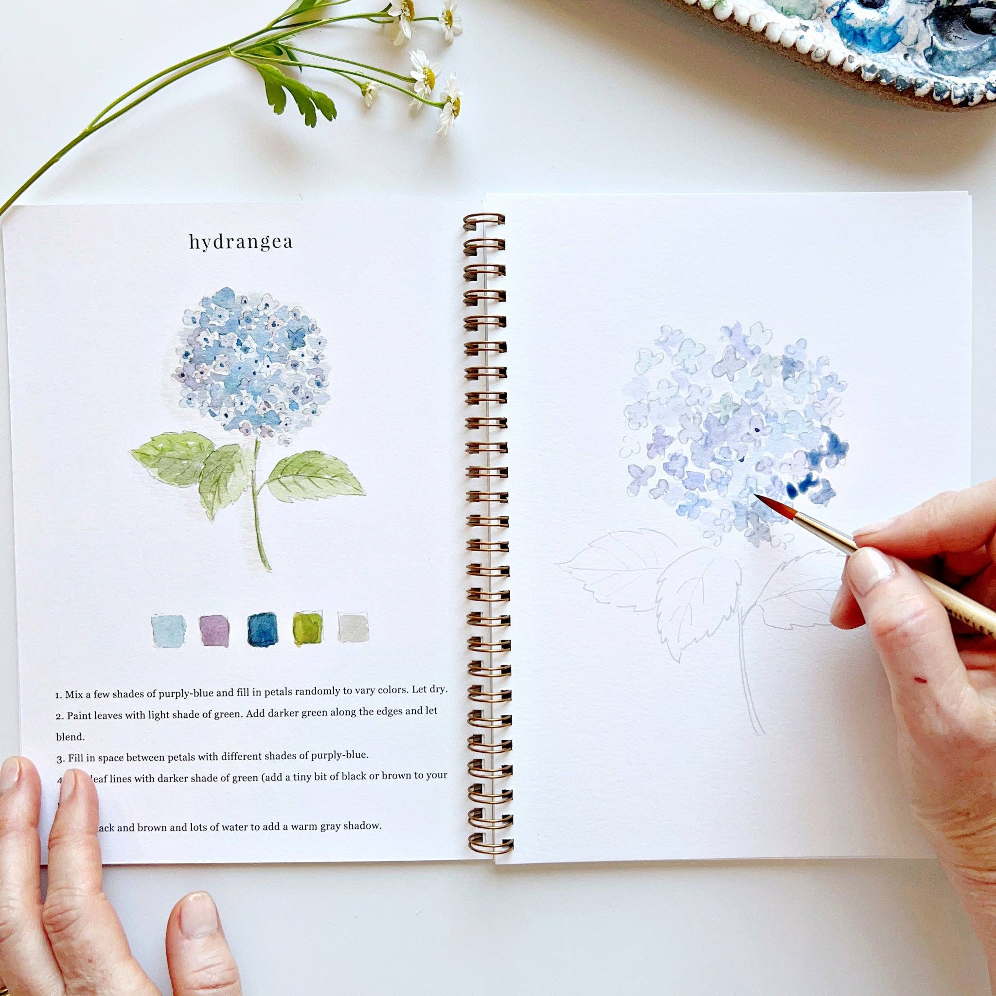 Flower Watercolor Book