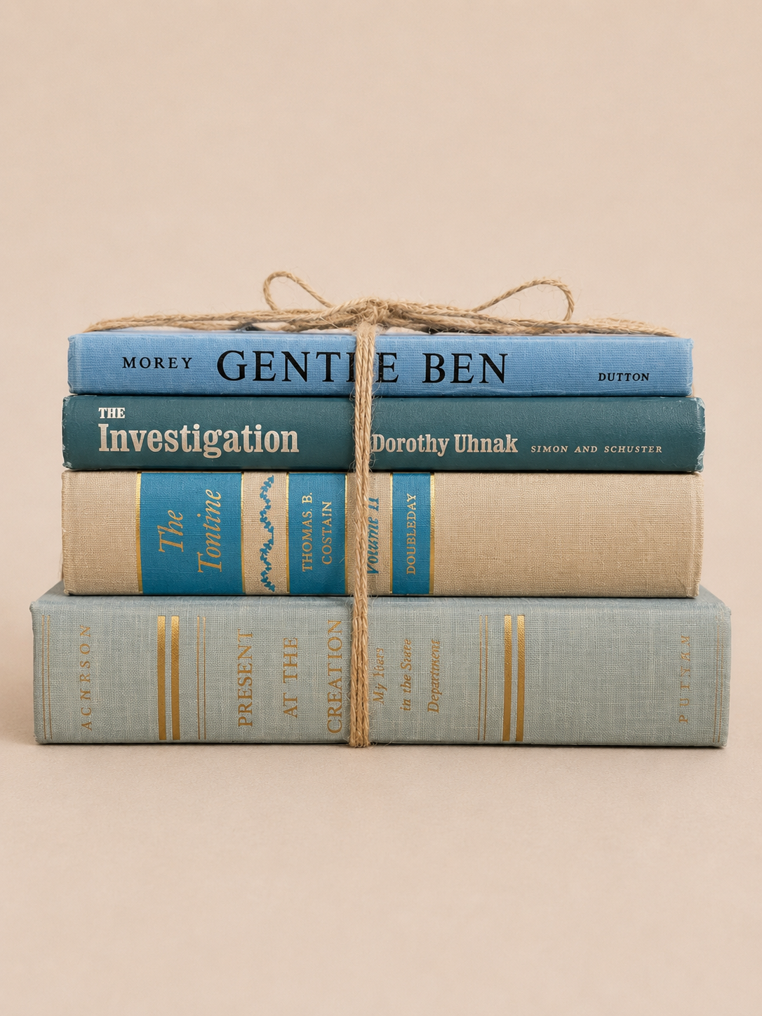 Vintage Curated Blue Book Set
