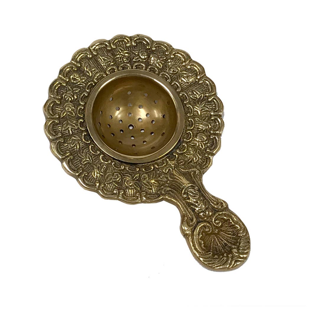 Tea Strainer Antique Brass