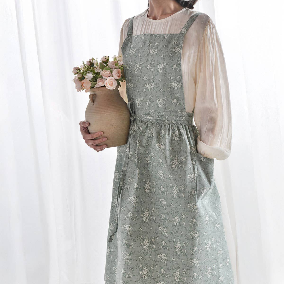 Floral Print Apron