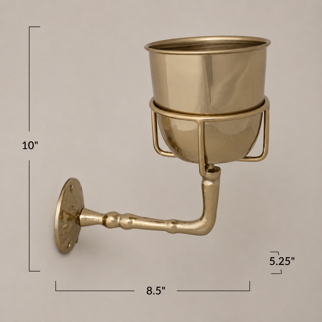 Brass Wall Vessel