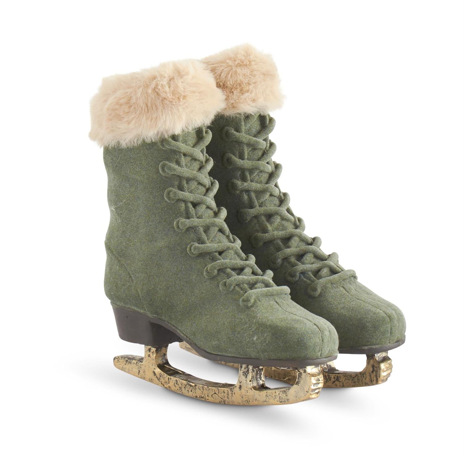 Green Velvet Ice Skate