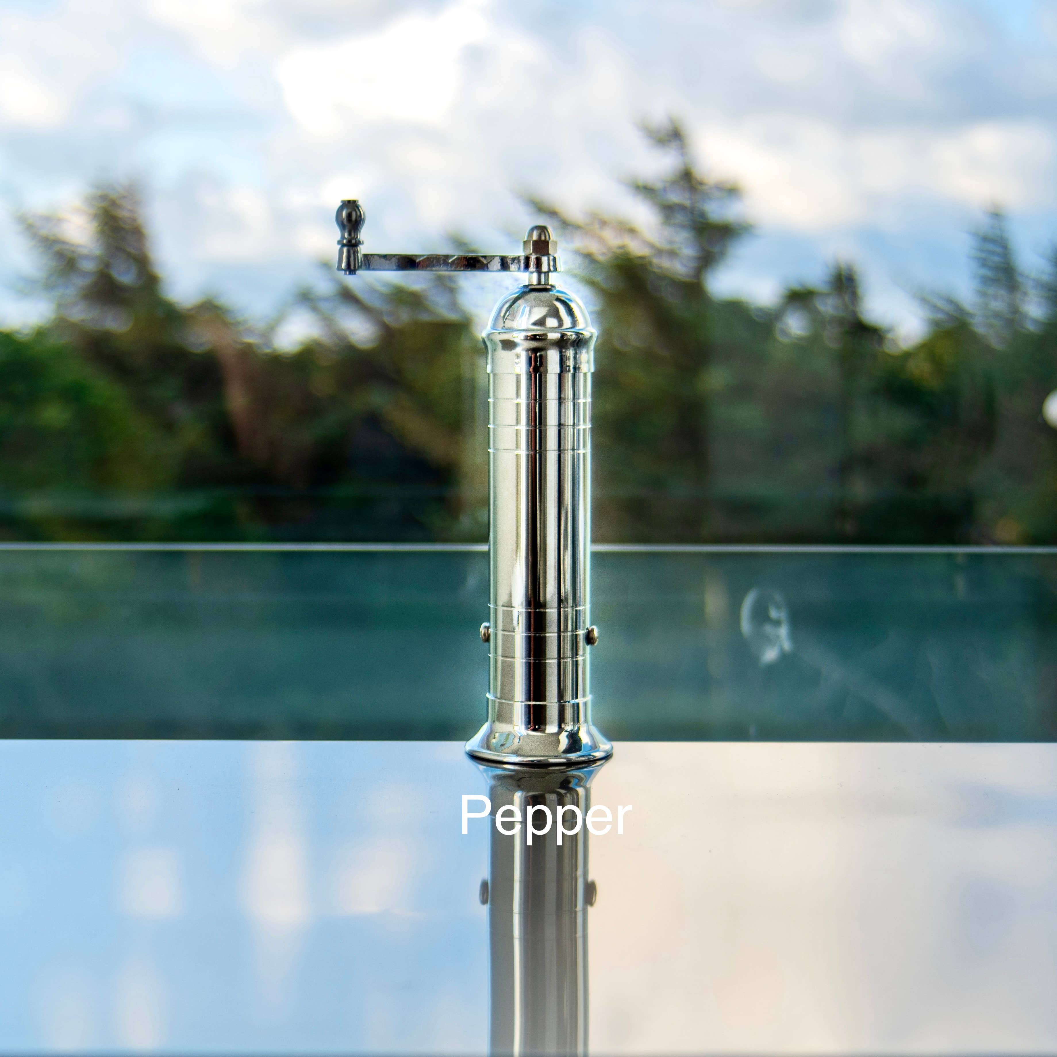 Chrome Pepper Mill 9”