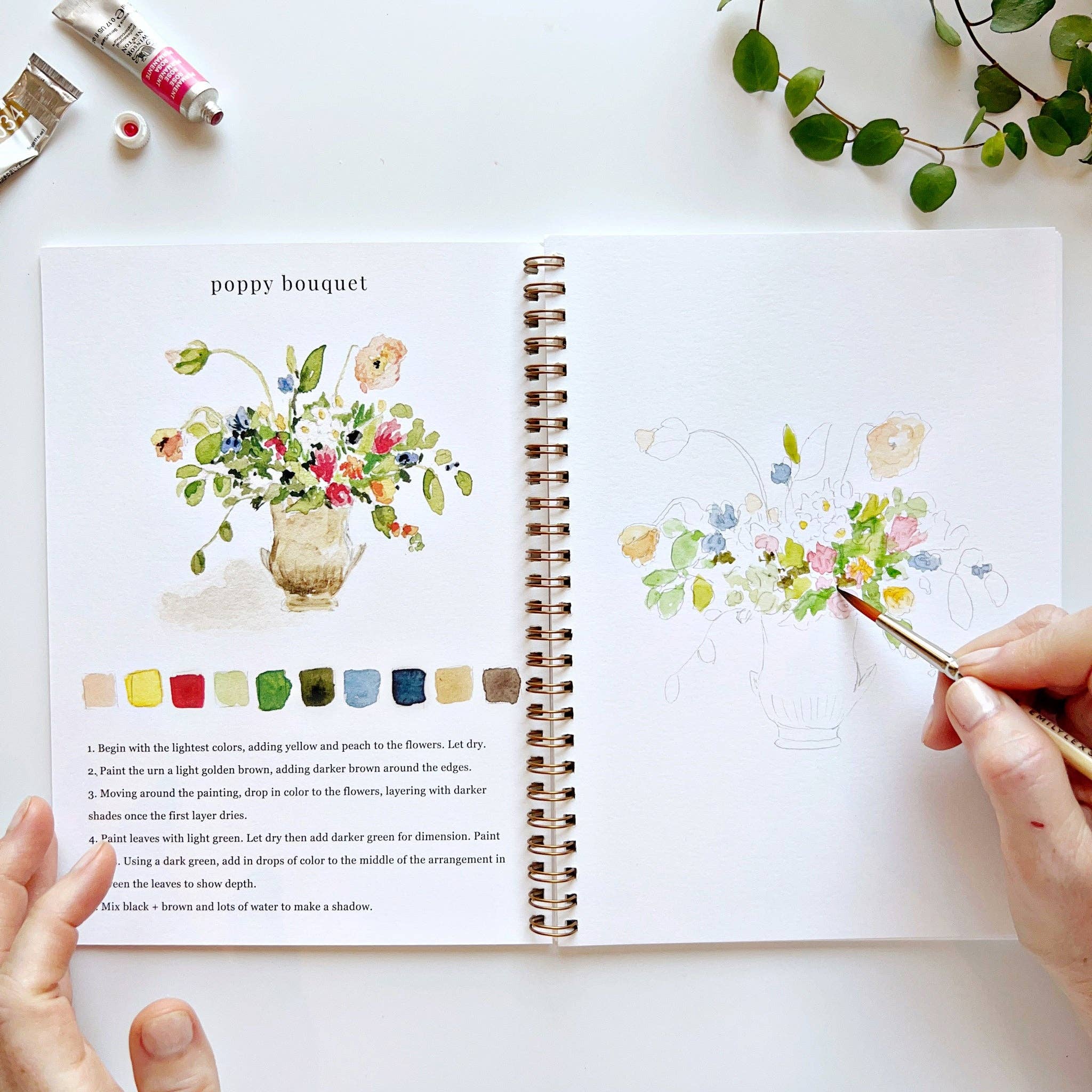 Bouquets Watercolor Book
