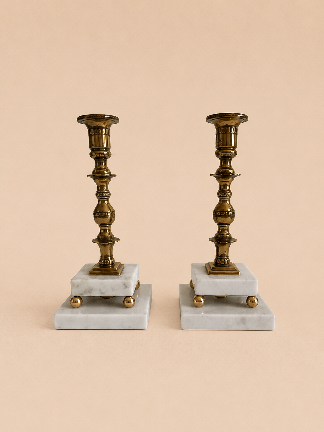 Vintage Marble Candlestick Holder