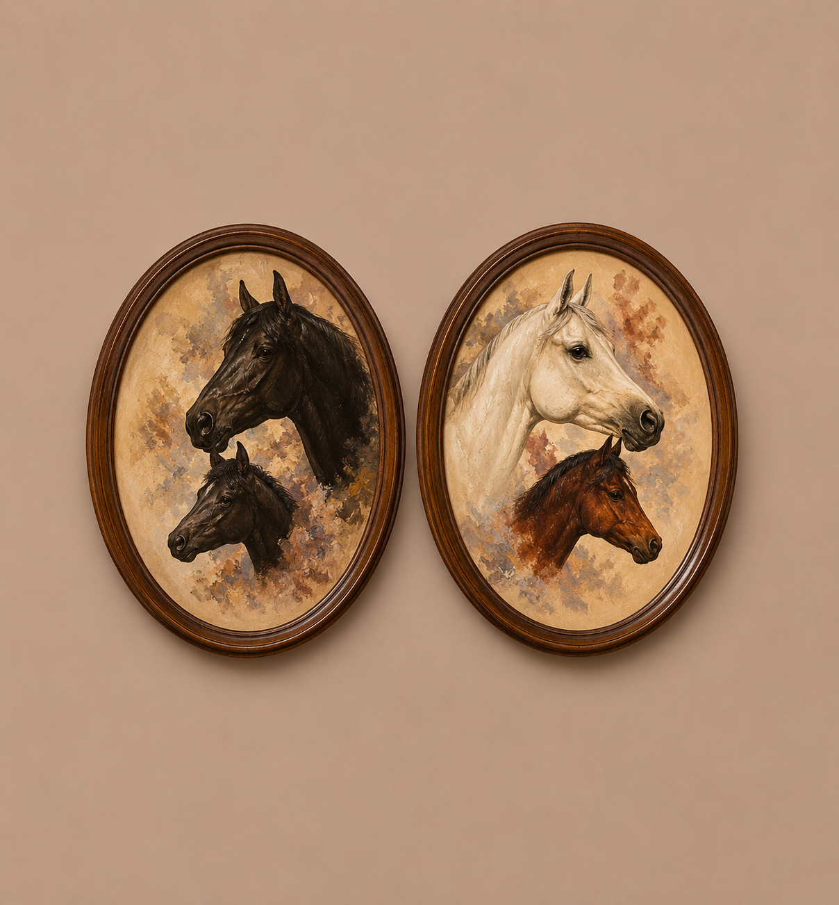Vintage Horse Prints S/2