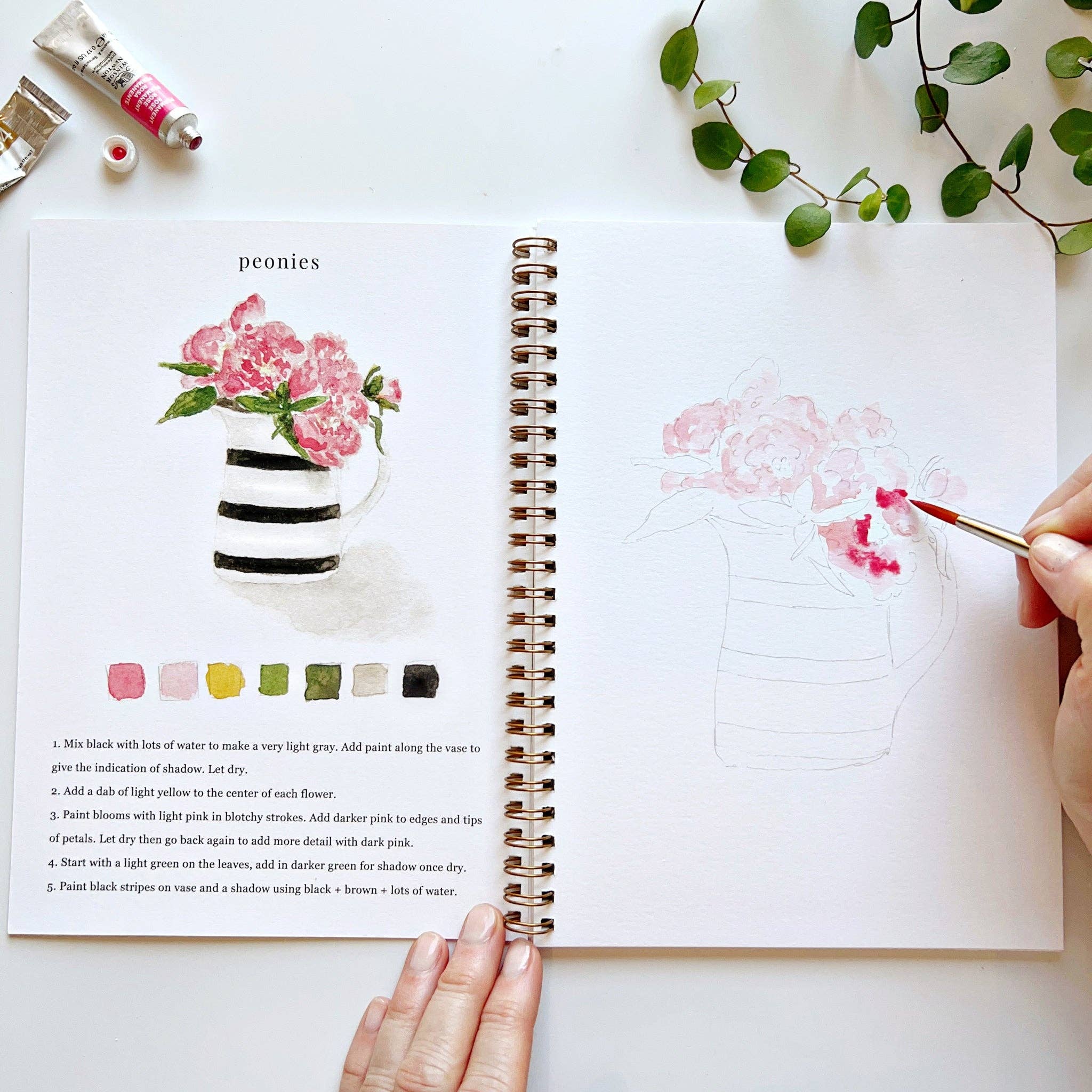 Bouquets Watercolor Book