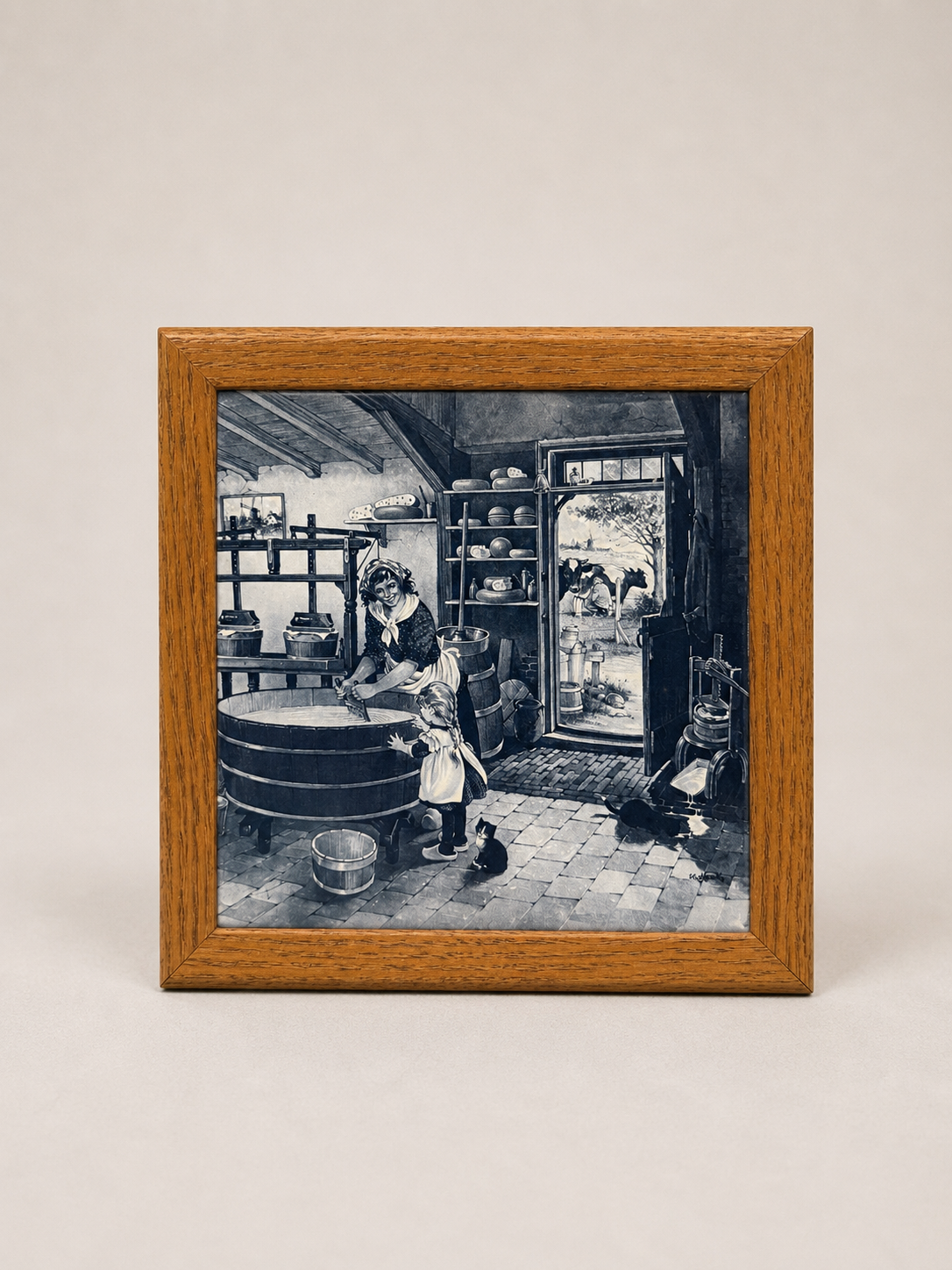 Vintage Delft Dutch Scene Tile