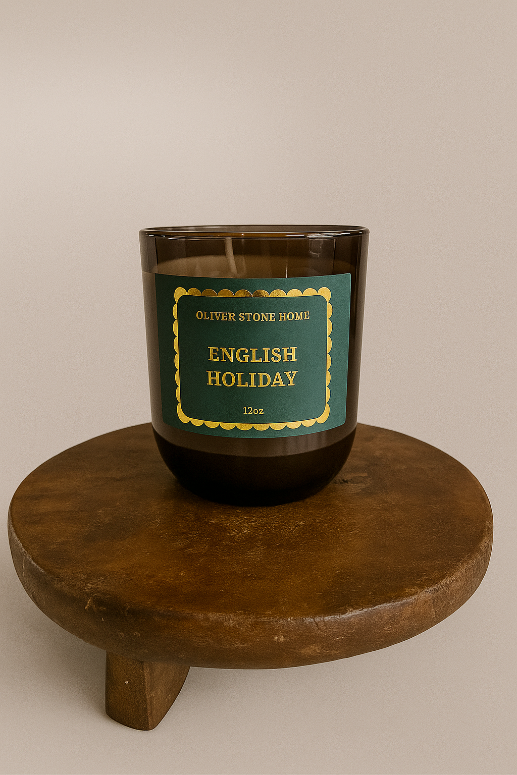 English Holiday Candle