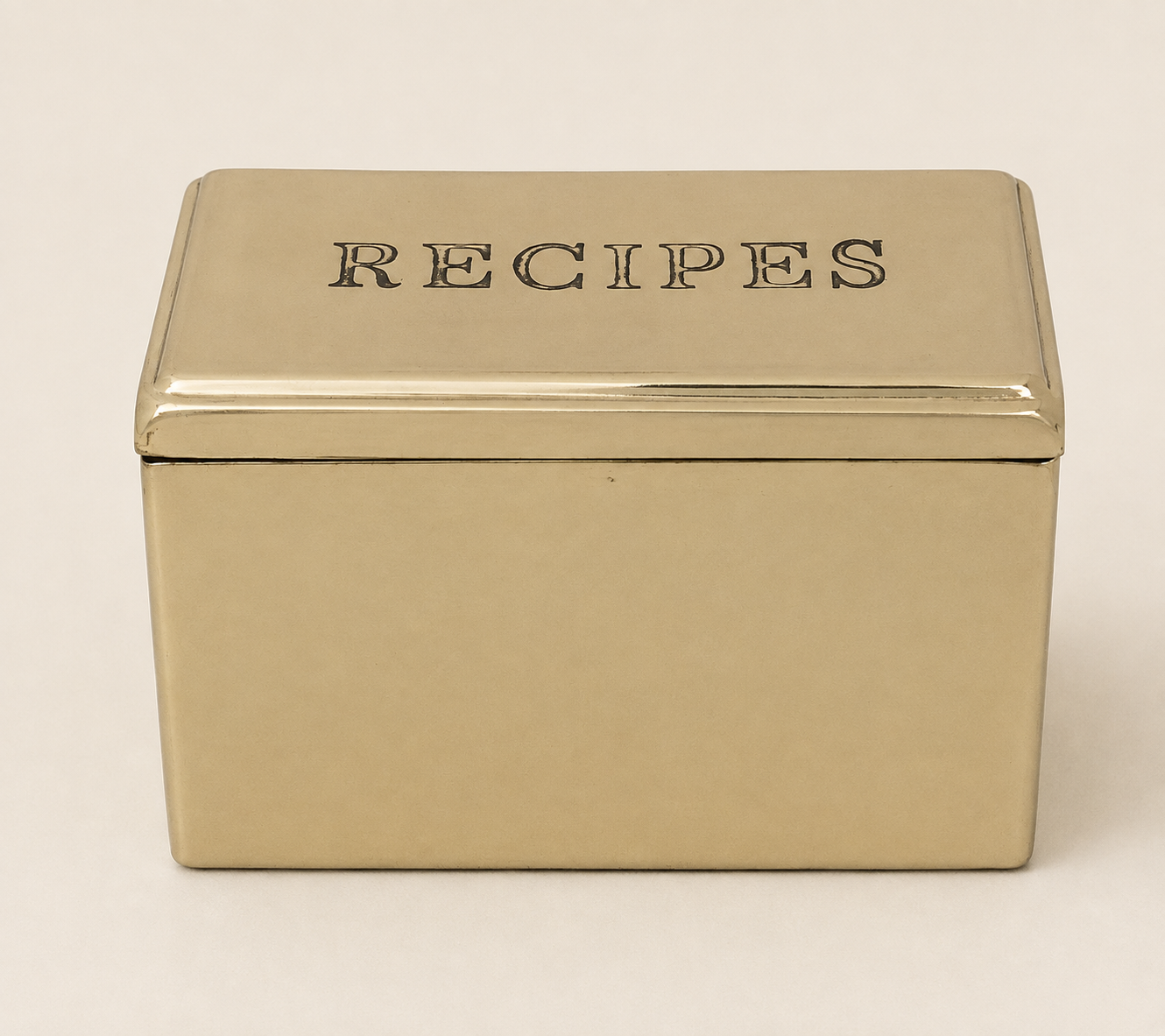 Brass Recipe Box