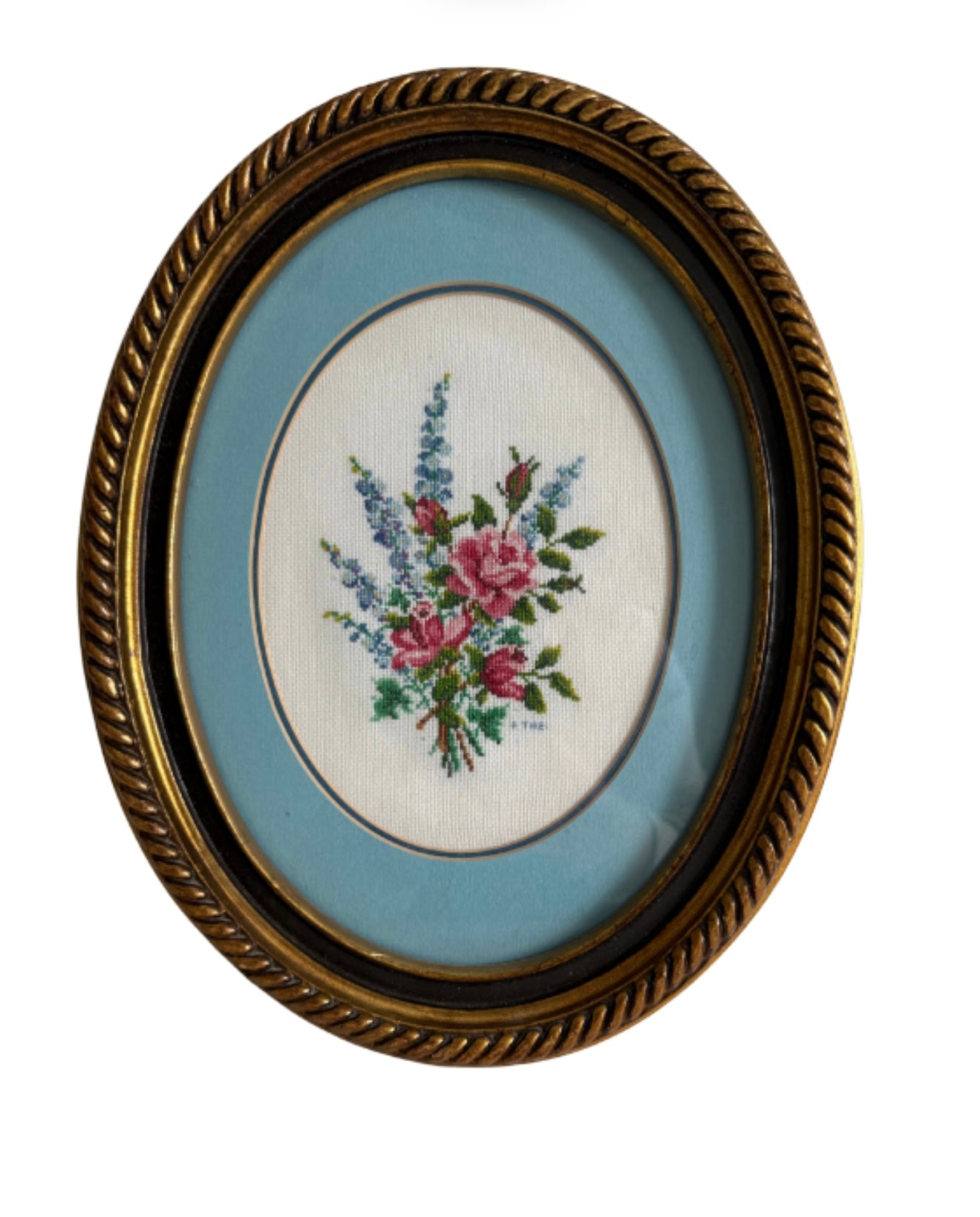Vintage Floral Needlepoint