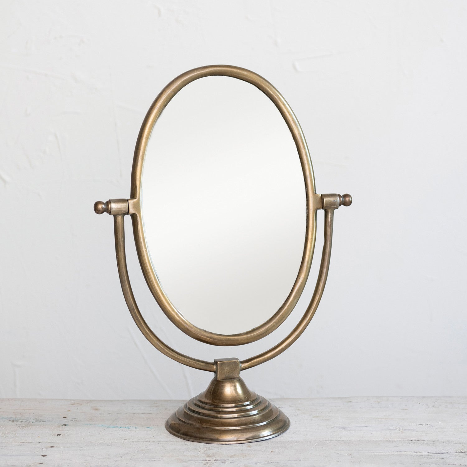 Gold Framed Mirror on Stand