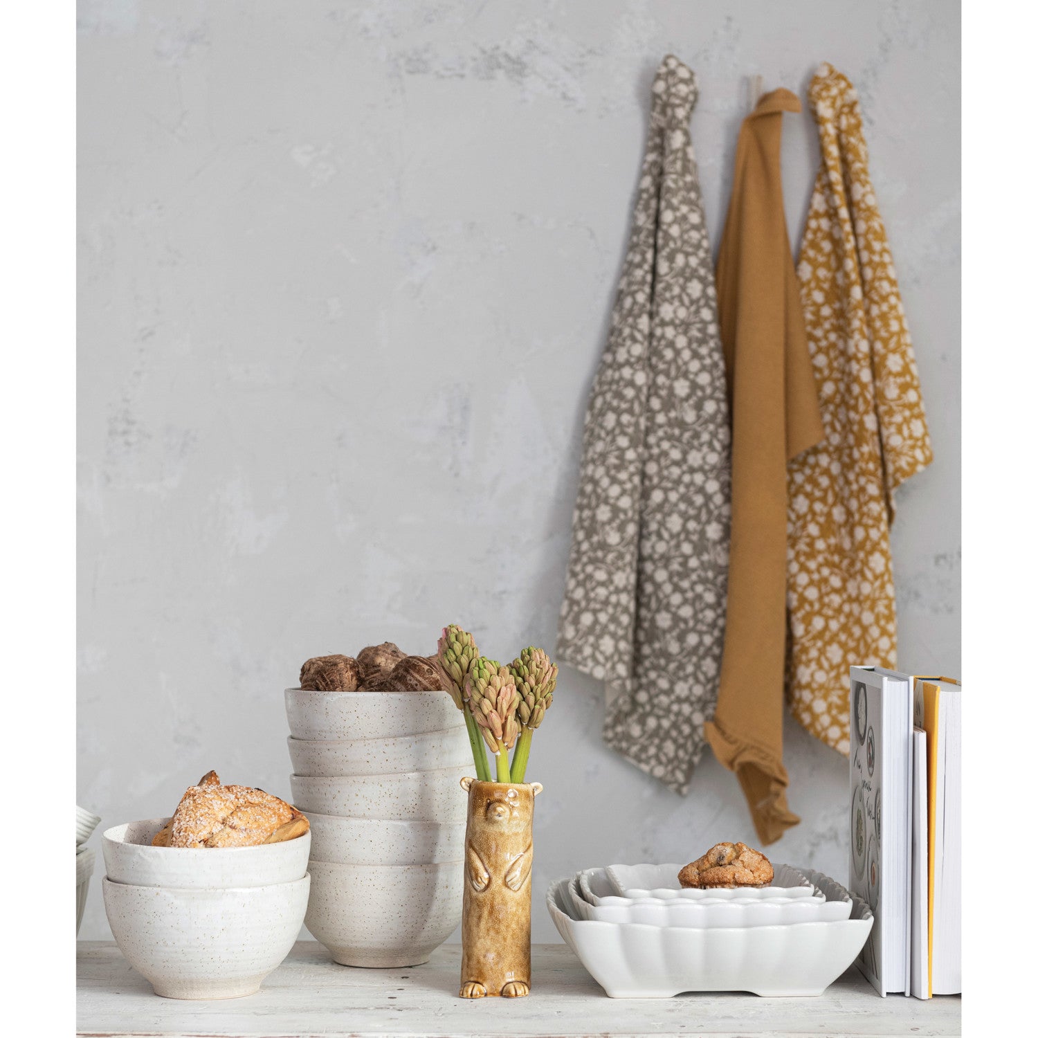 Ruffled Tea Towels S/2