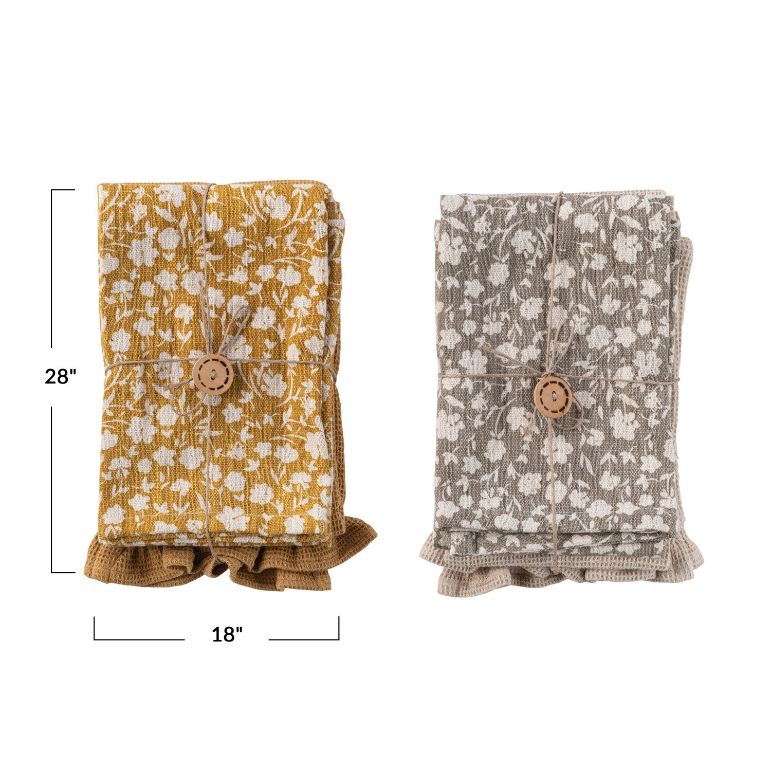 Ruffled Tea Towels S/2