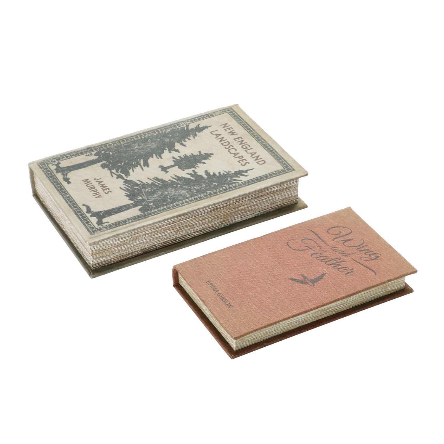 New England Book Storage Boxes S/2