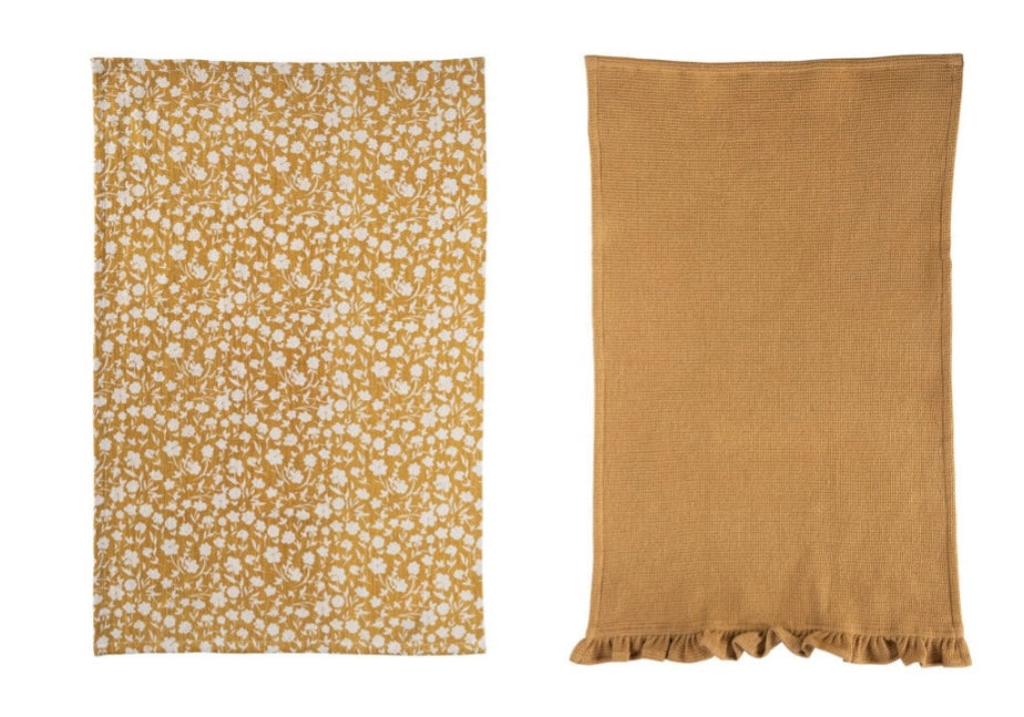 Ruffled Tea Towels S/2