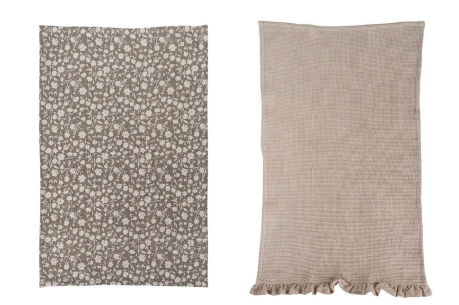 Ruffled Tea Towels S/2