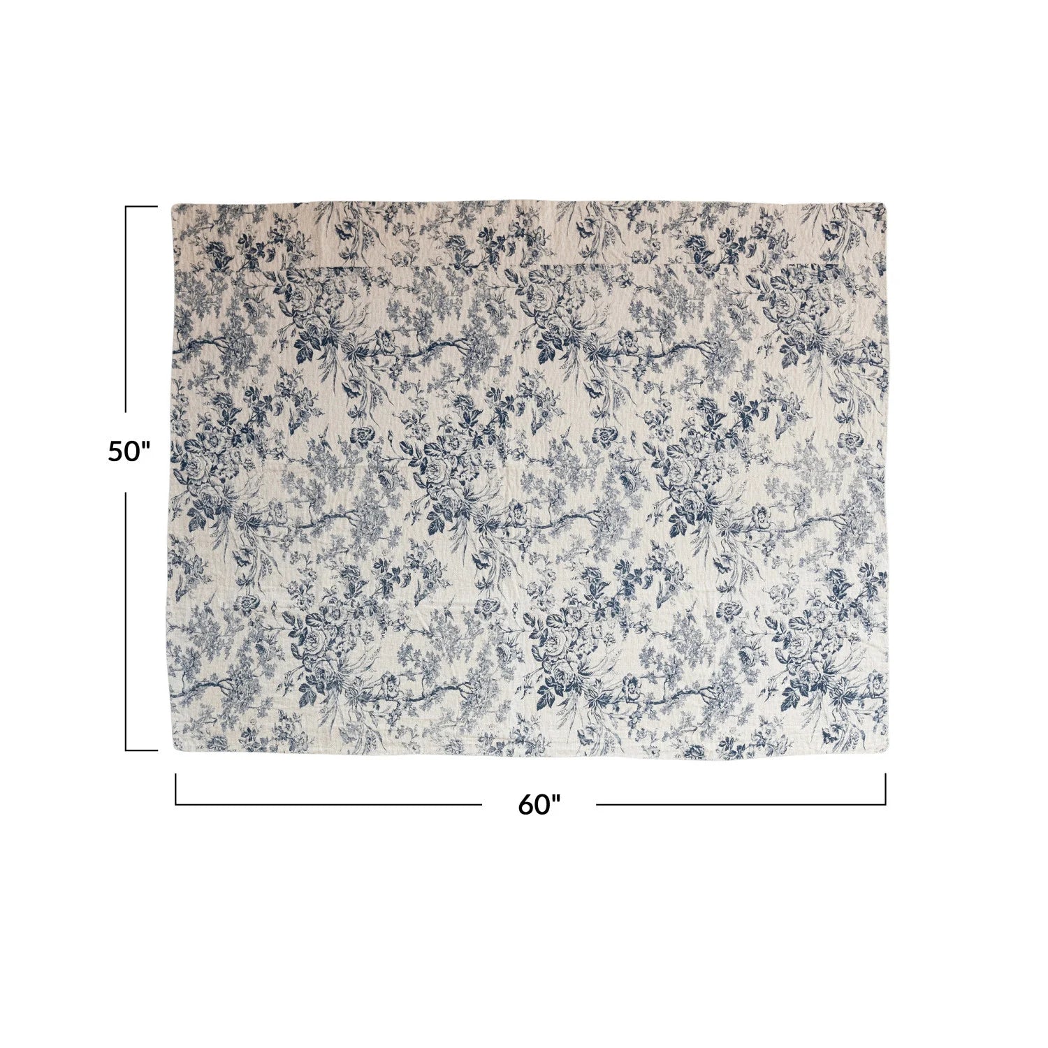 Blue & White Toile Throw