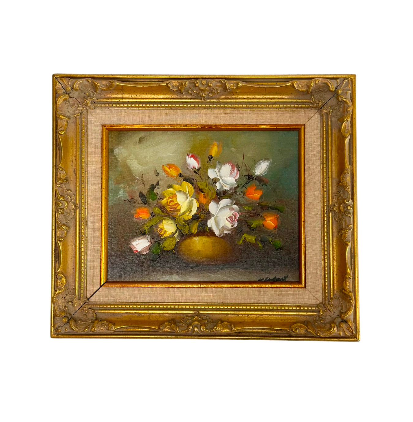 Vintage Floral Oil Painting