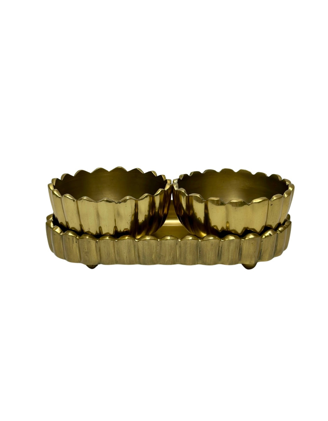 Fluted Tray & Bowls