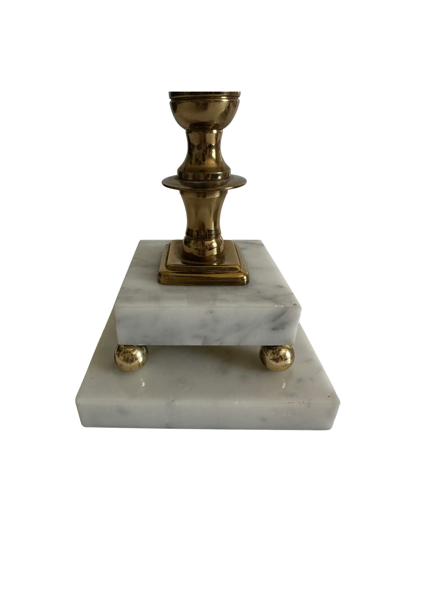 Vintage Marble Candle Holder S/2