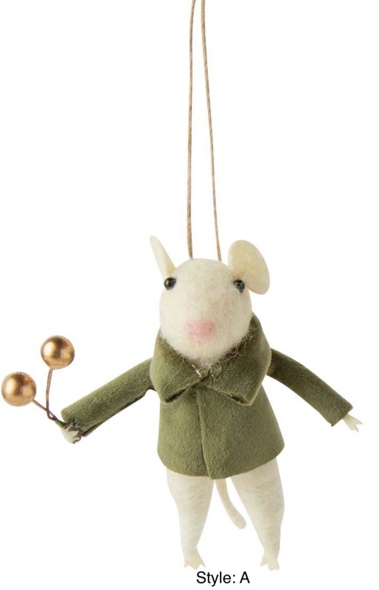 Green Felt Mouse