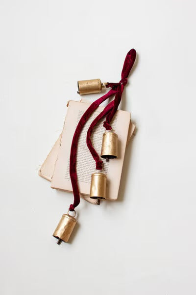 Gold Bells Red Velvet Rope -M