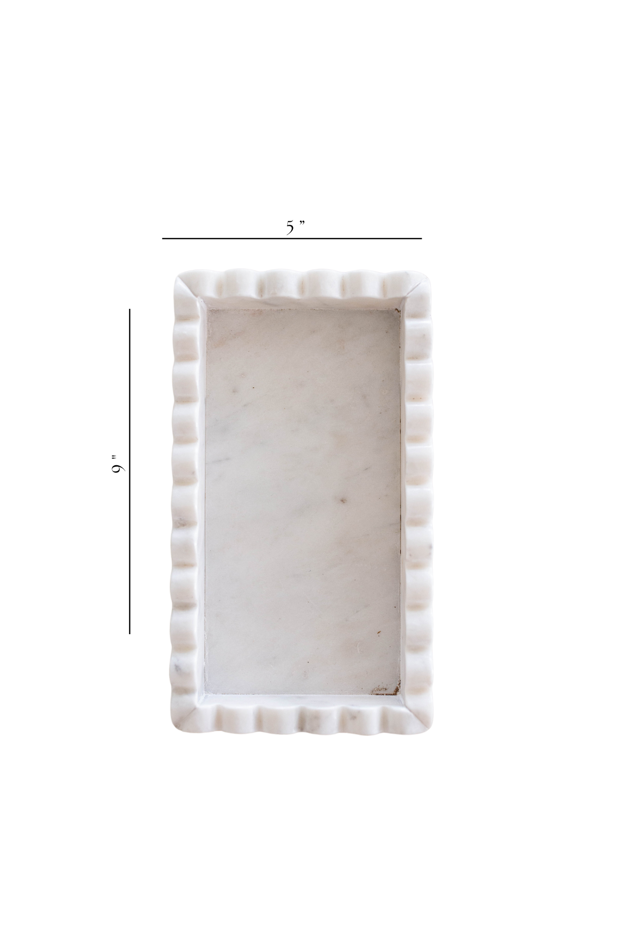 Marble Scalloped Bridge Tray
