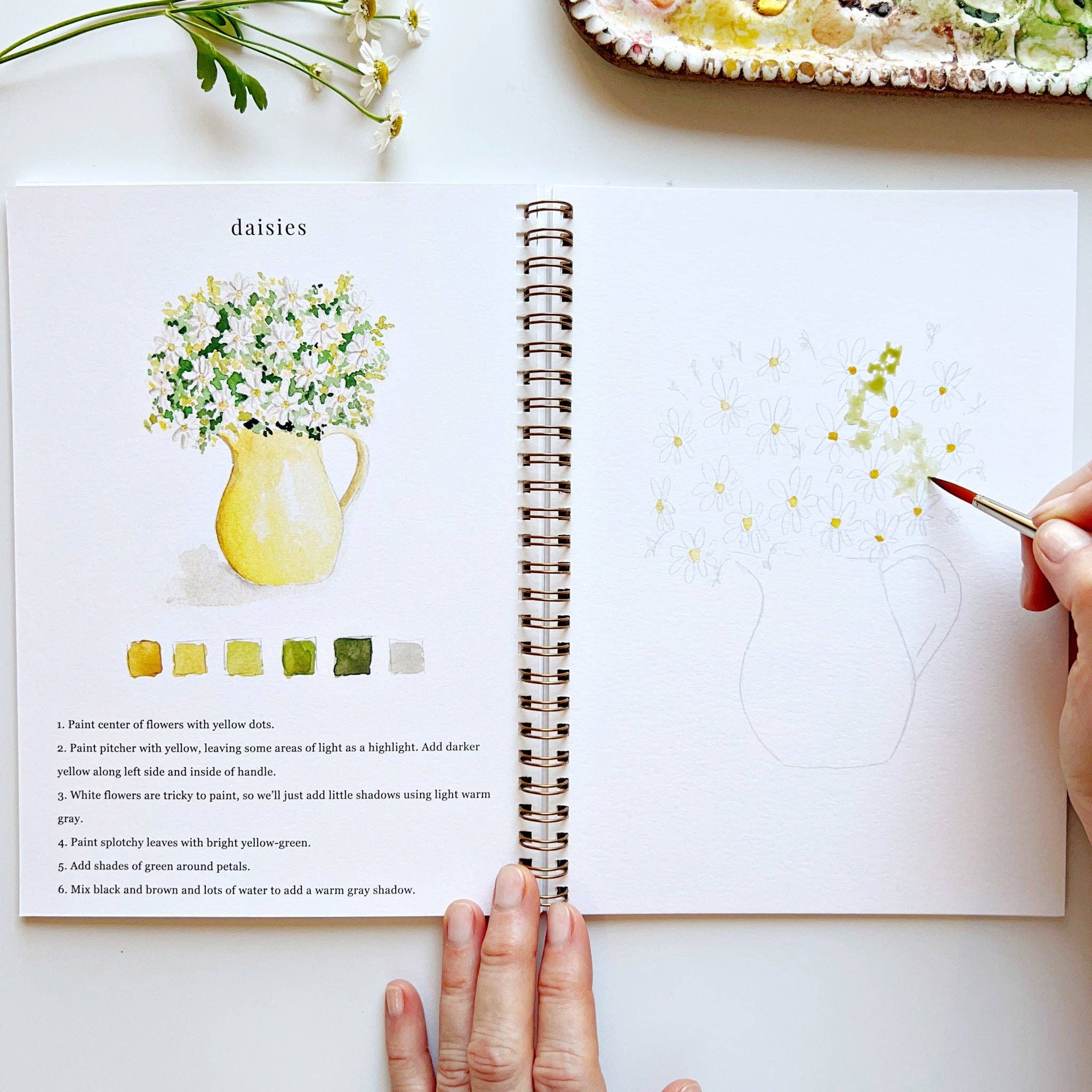 Flower Watercolor Book