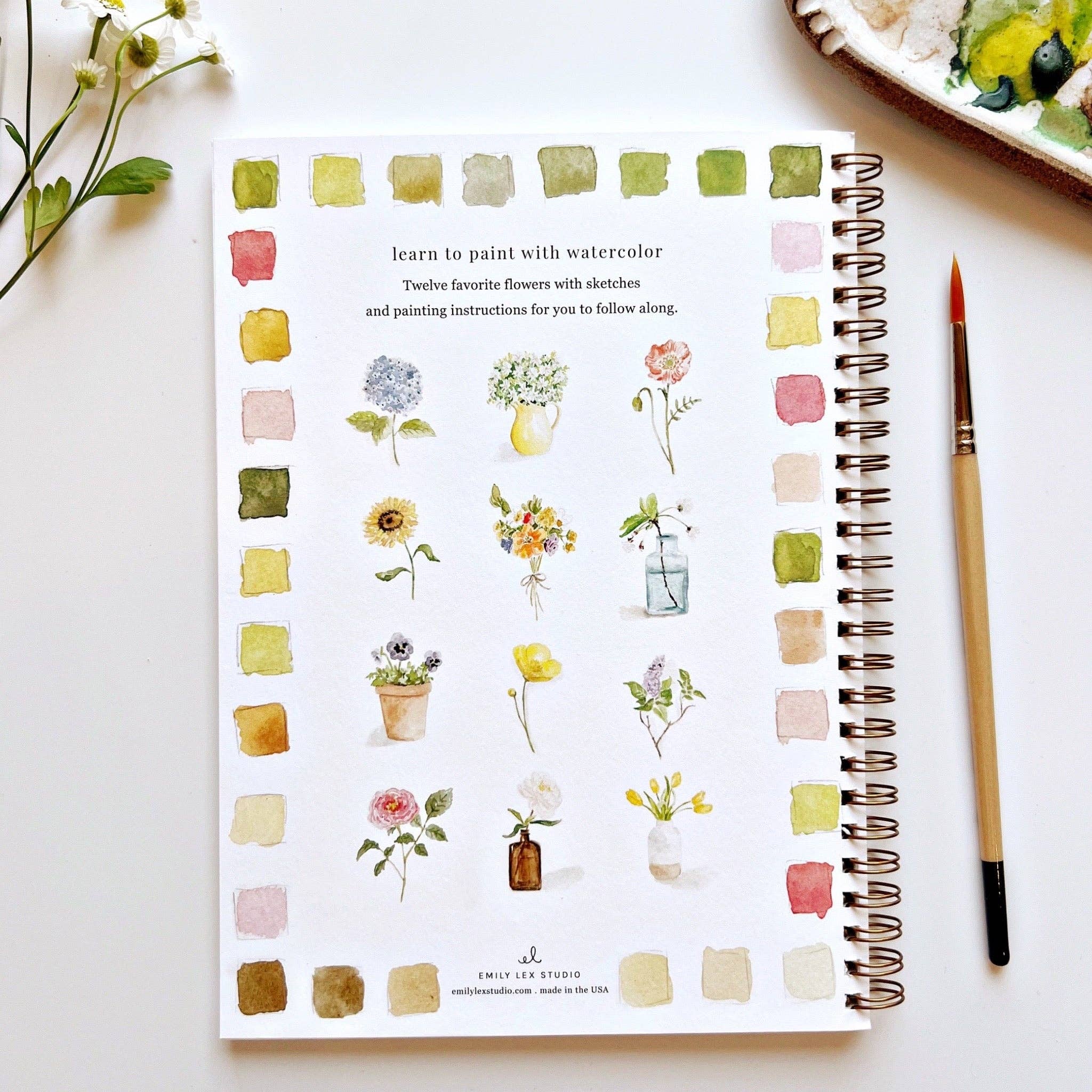 Flower Watercolor Book