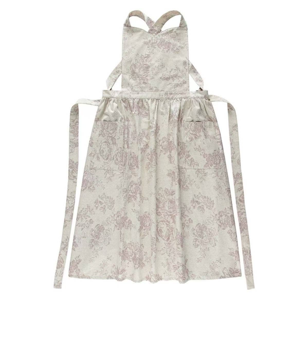 Vintage Floral Apron Blush