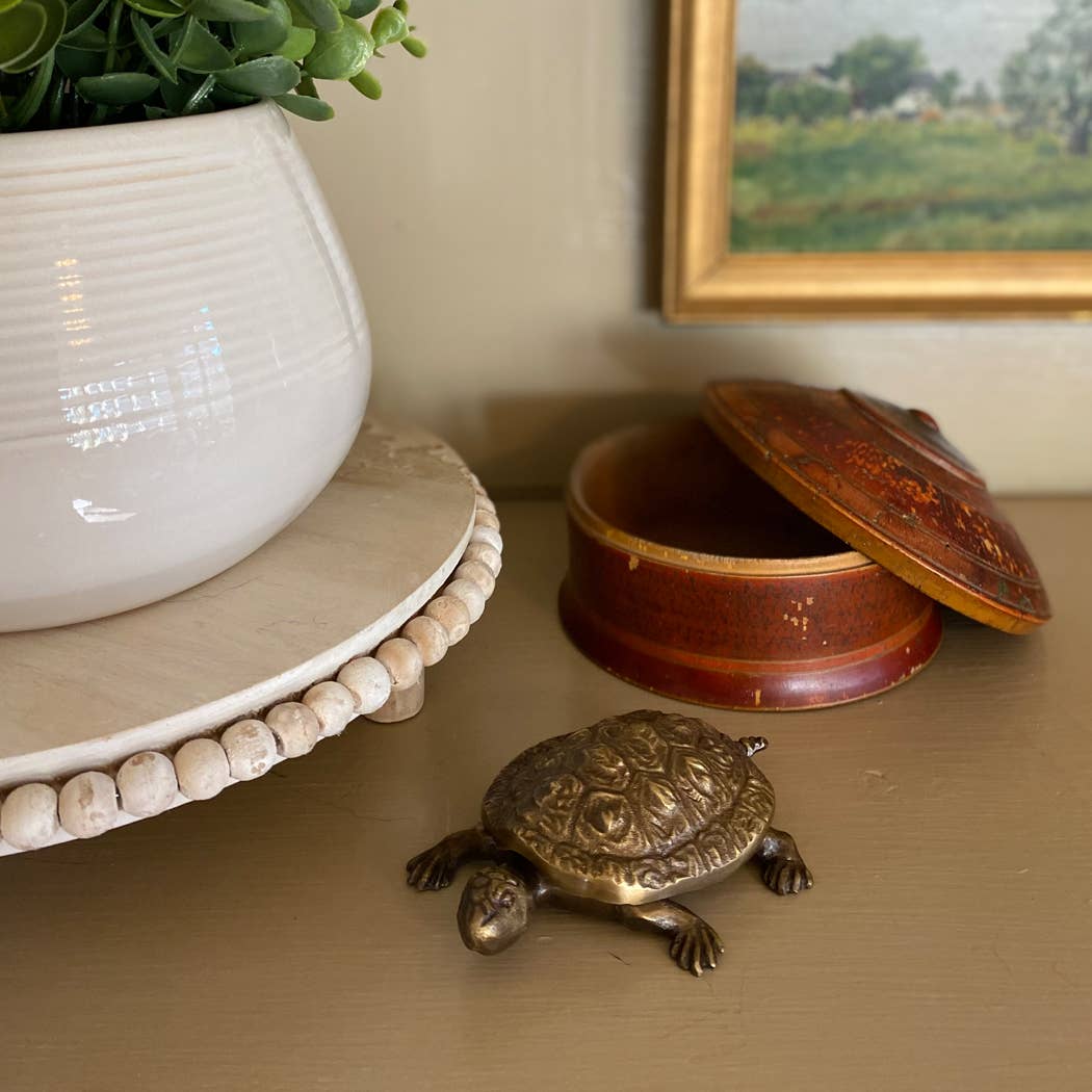 Solid Brass Turtle Box