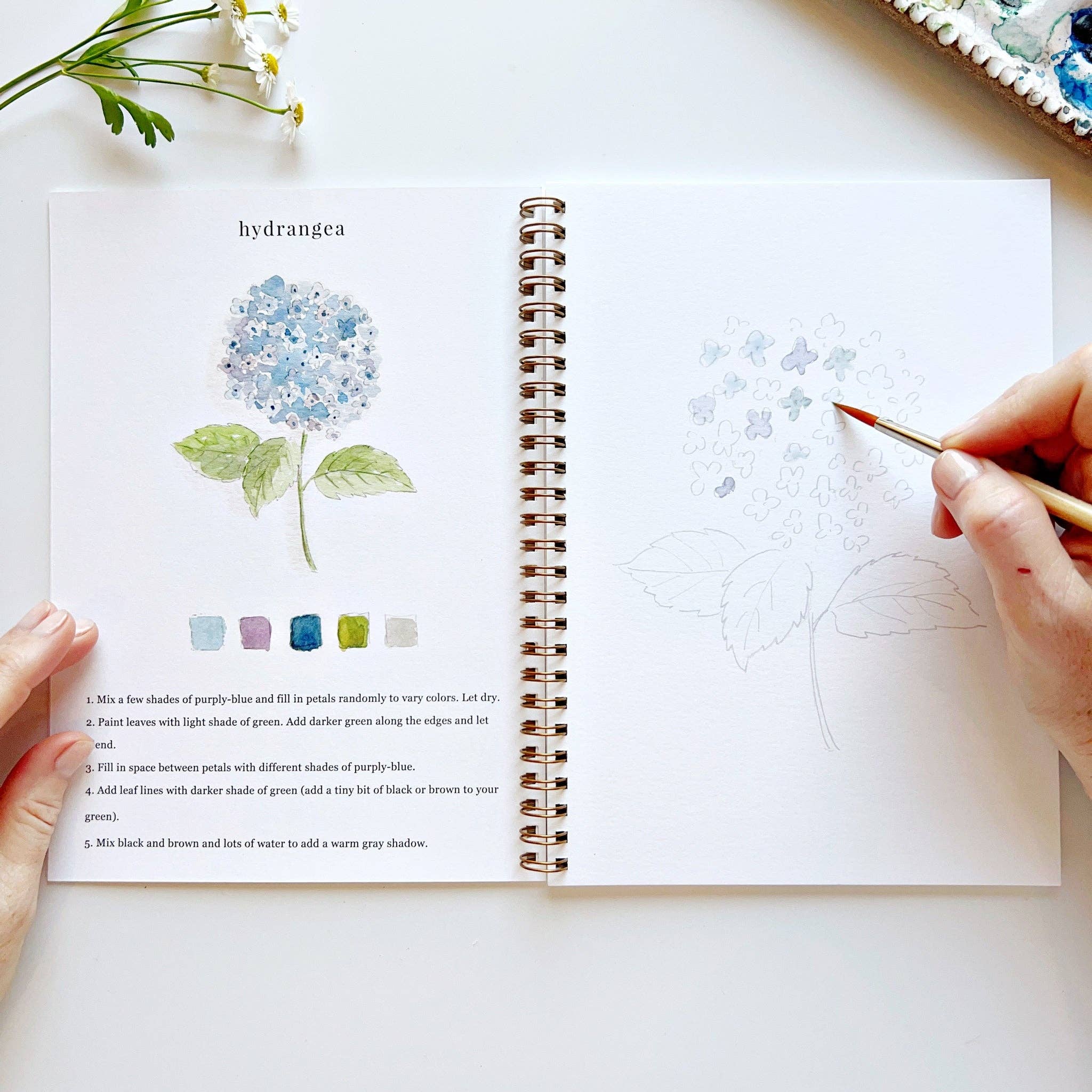 Flower Watercolor Book