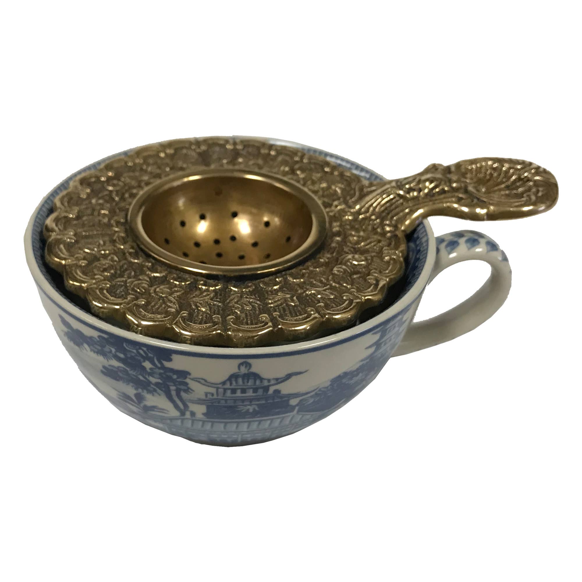 Tea Strainer Solid Antique Brass