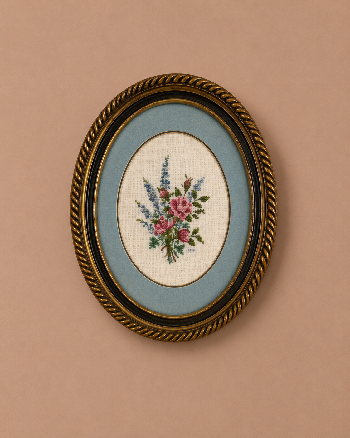 Vintage Floral Needlepoint