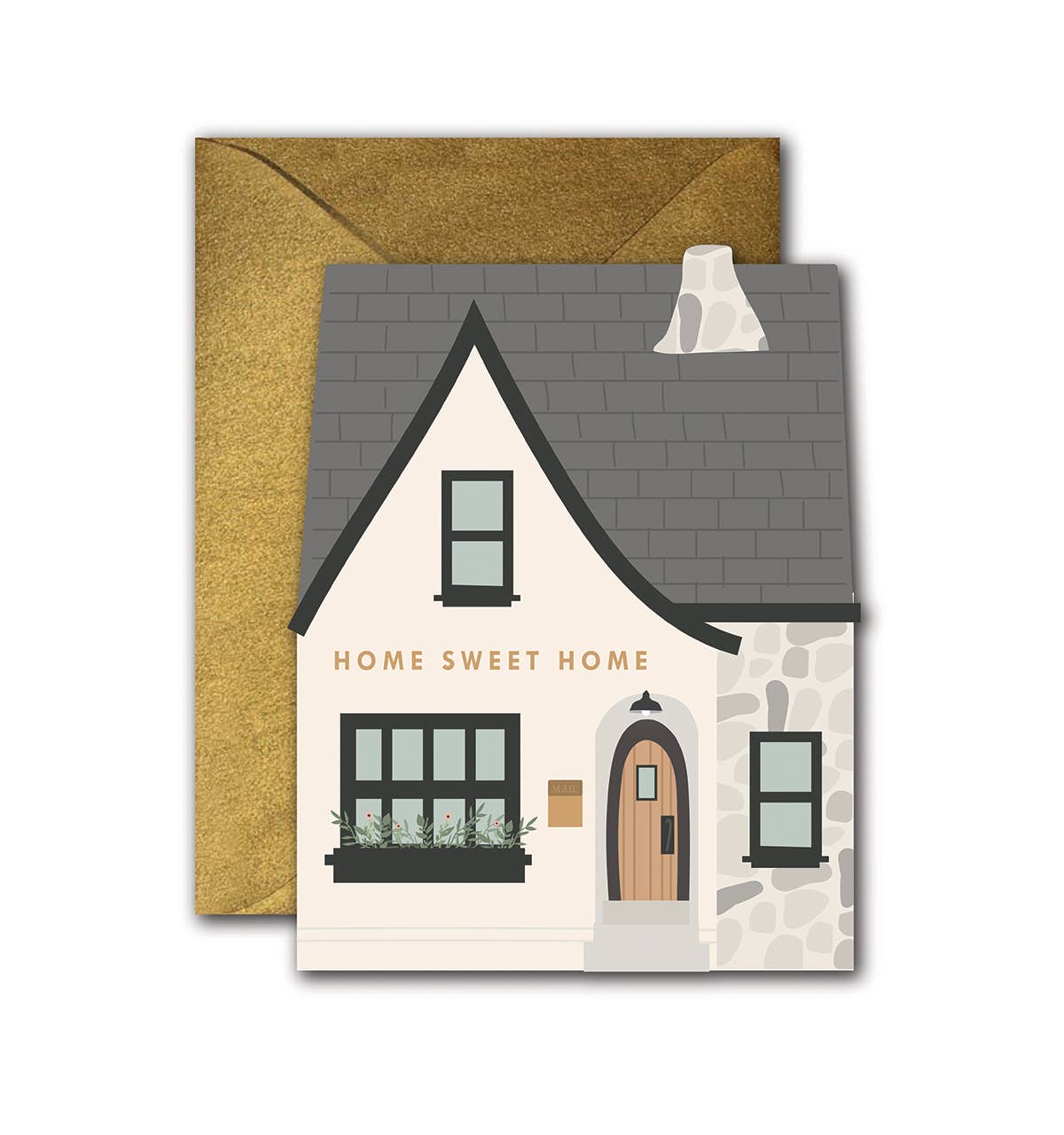 Gold Home Sweet Home Card