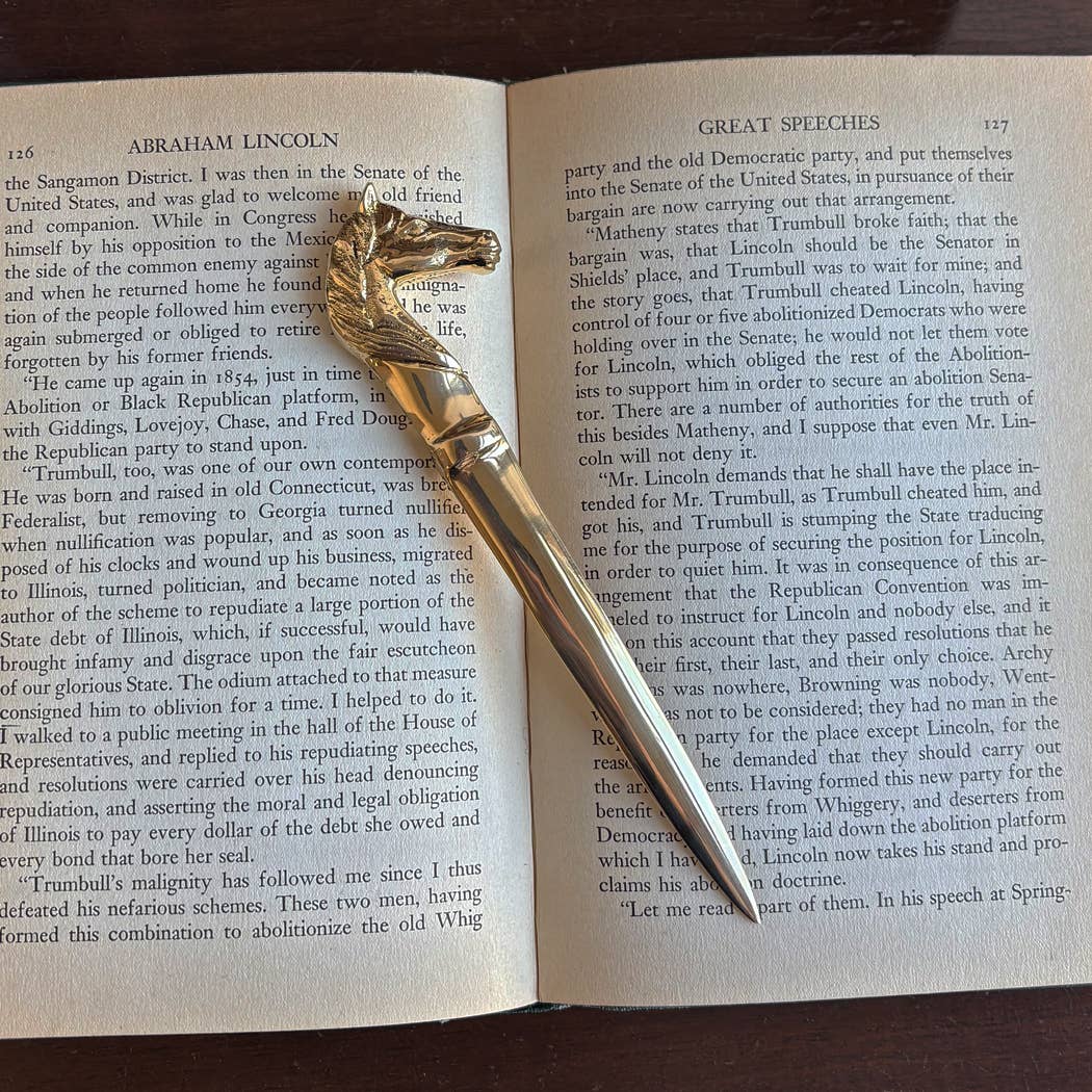 Solid Brass Horse Head Letter Opener