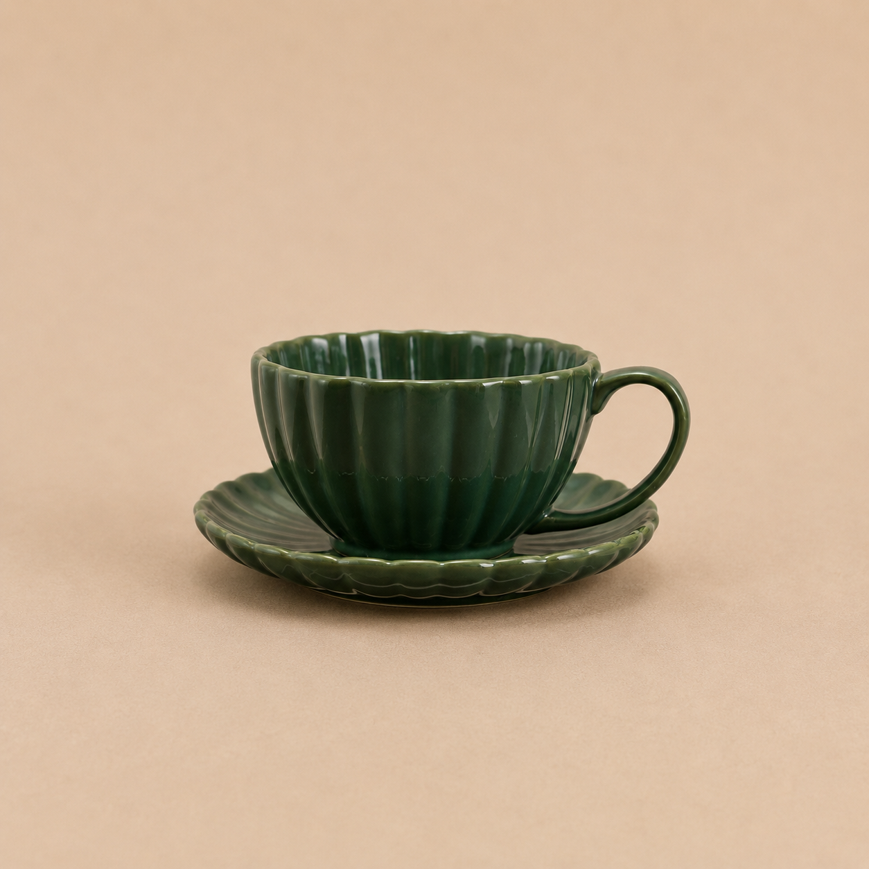 Ribbed Stoneware Mug