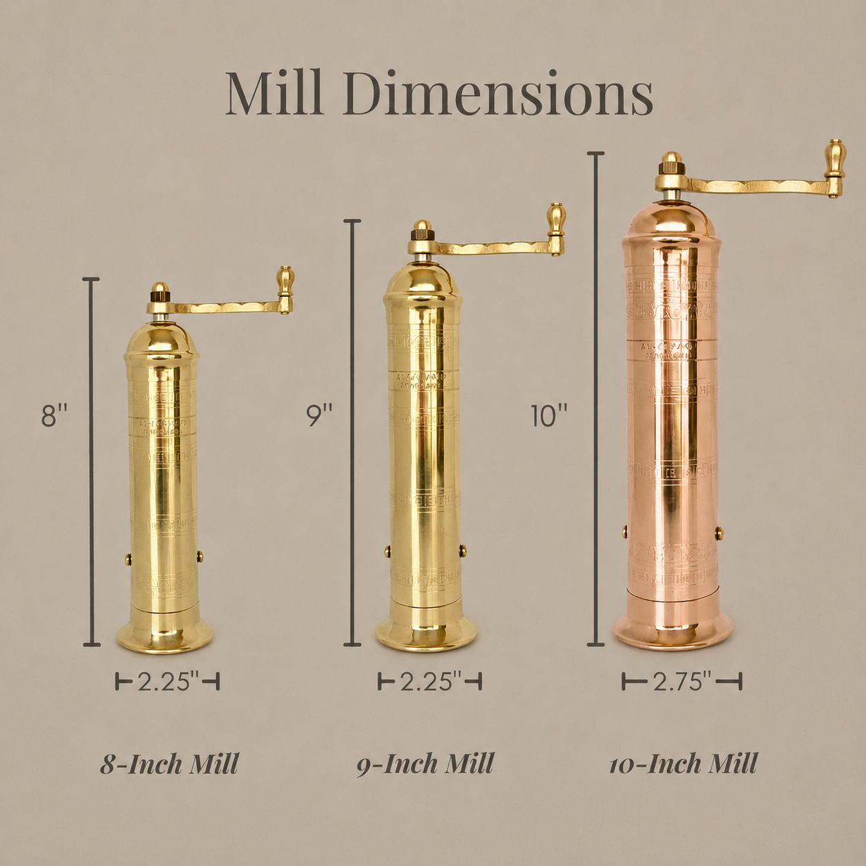 Salt Mill - 8"