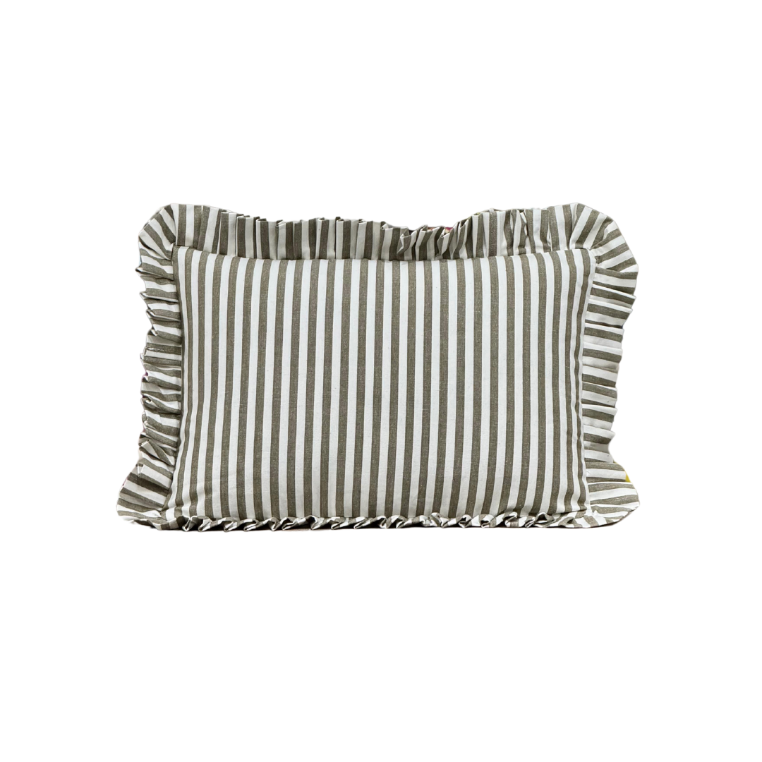 Lumbar Pillow Green Stripes