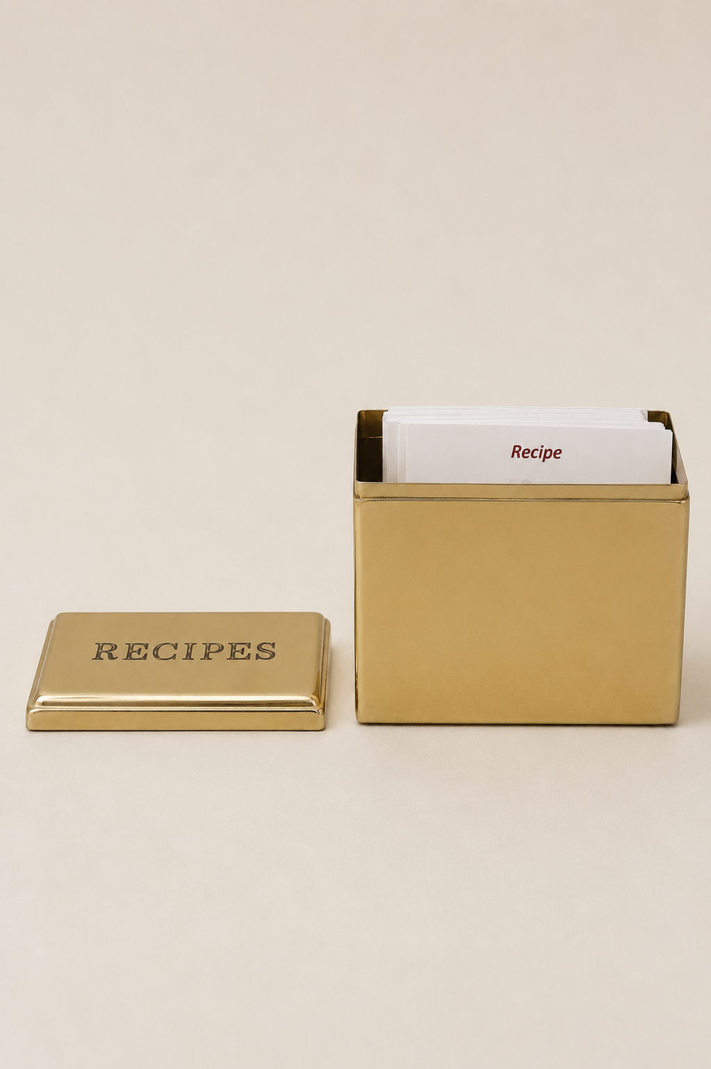 Brass Recipe Box