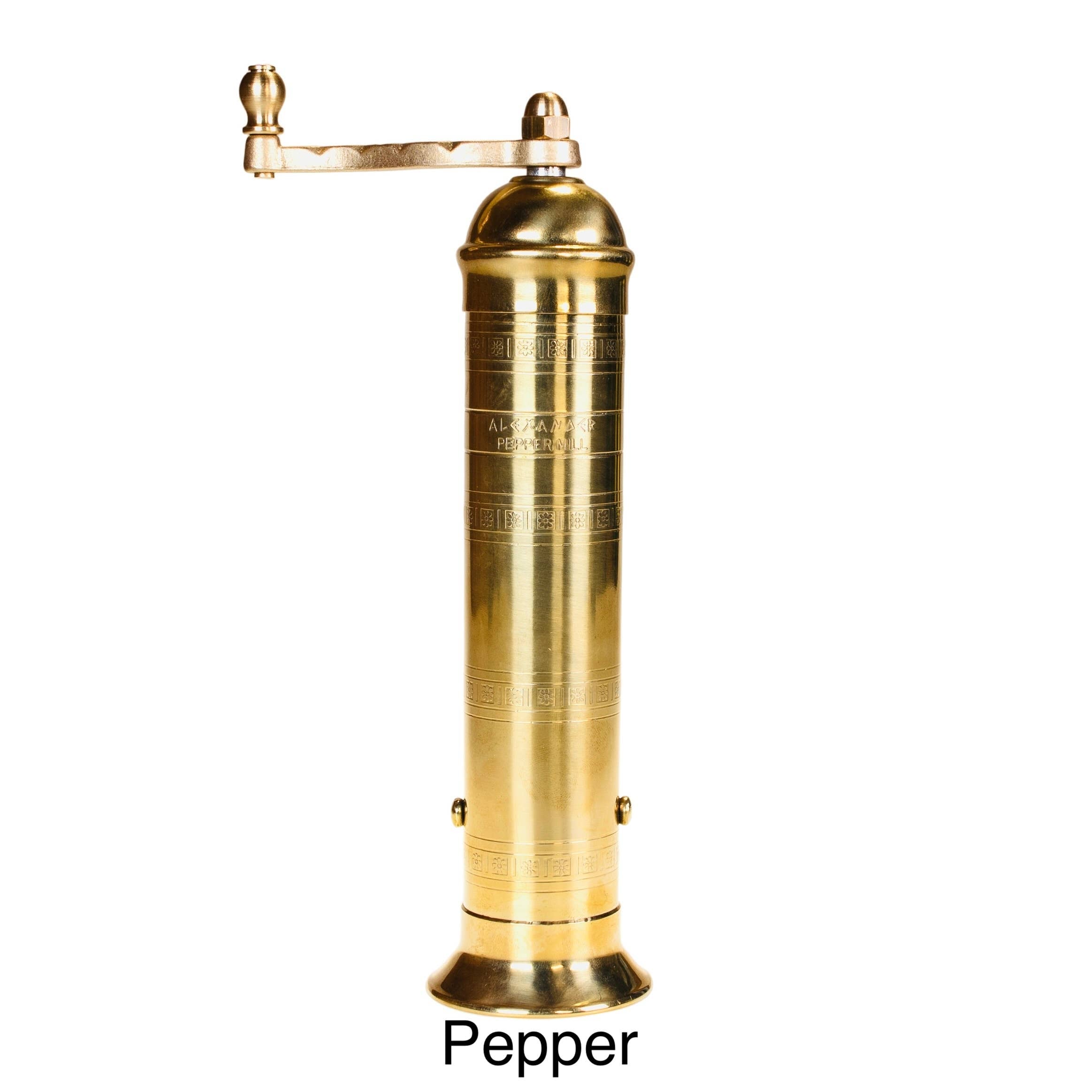 Brass Pepper Mill 9”