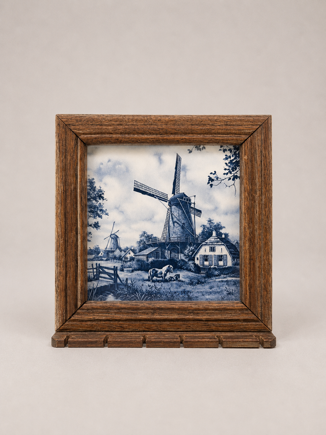 Vintage Delft Pasture Scene 2 Tile