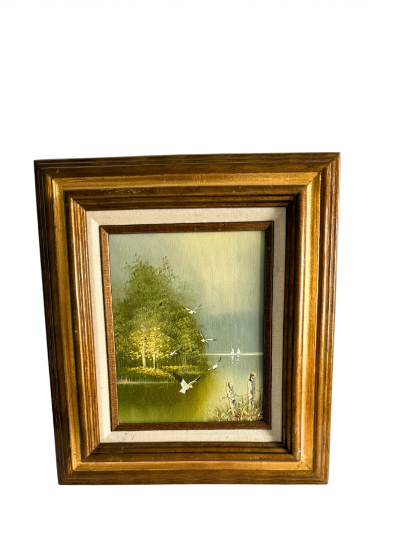 Vintage Duck Oil Painting