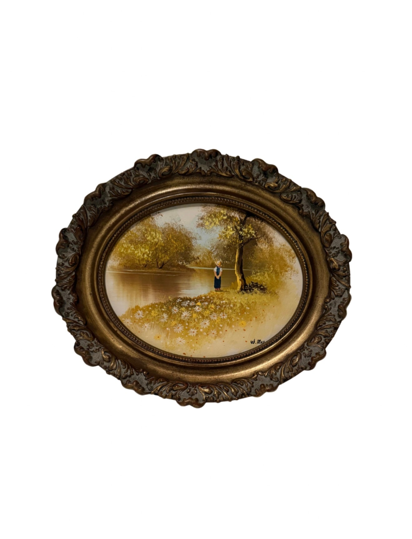 Vintage Oval Lakeside Oil