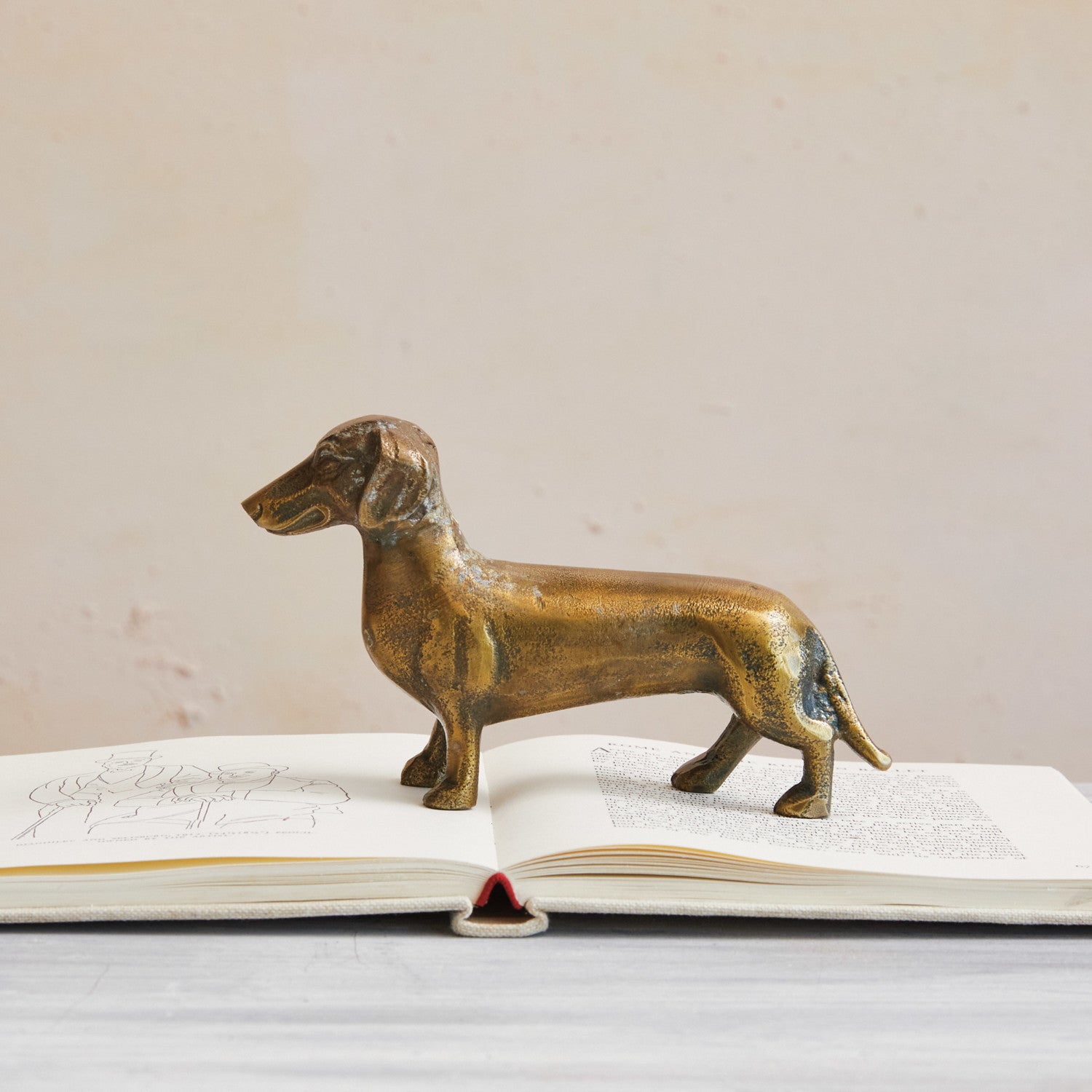 Antique Brass Dachshund
