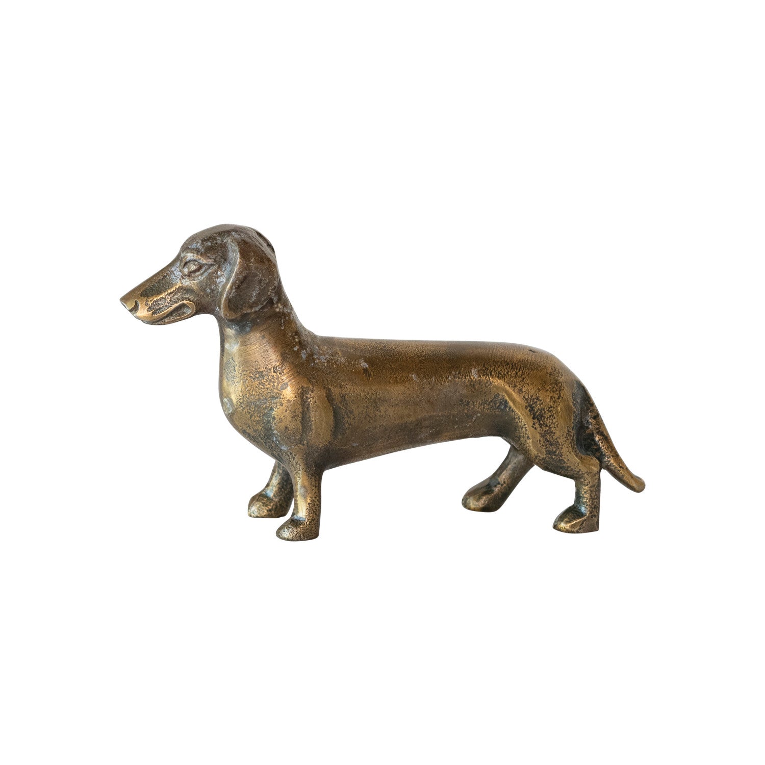 Antique Brass Dachshund